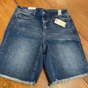 NWT Judy Blue 1x high rise jean shorts.
